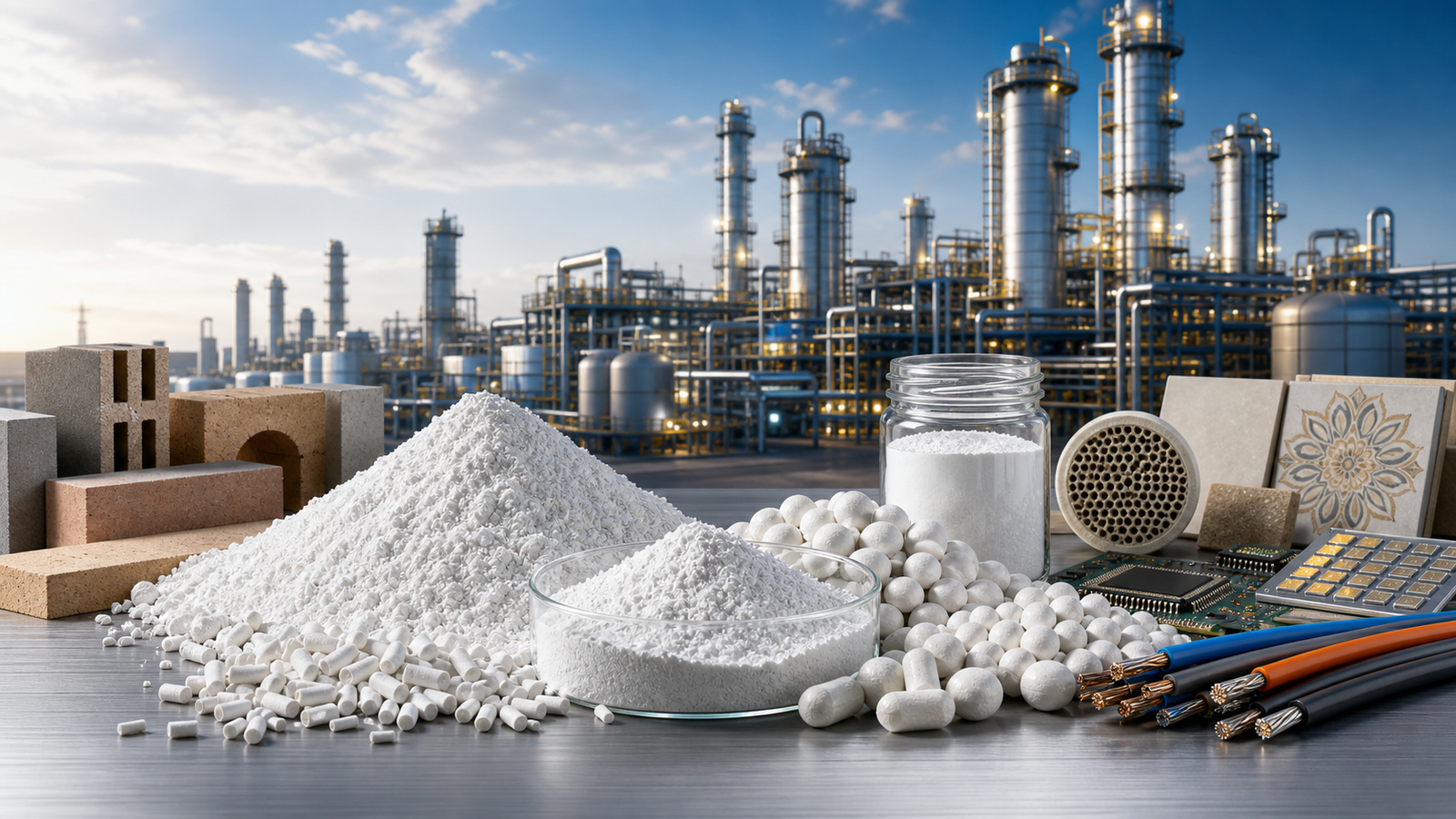 Advanced alumina applications across refractory, ceramic, electronic, cable, catalyst, and abrasive industries
